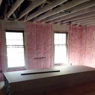 Drywall, insulation, rotten wood, roofing, flooring, painting